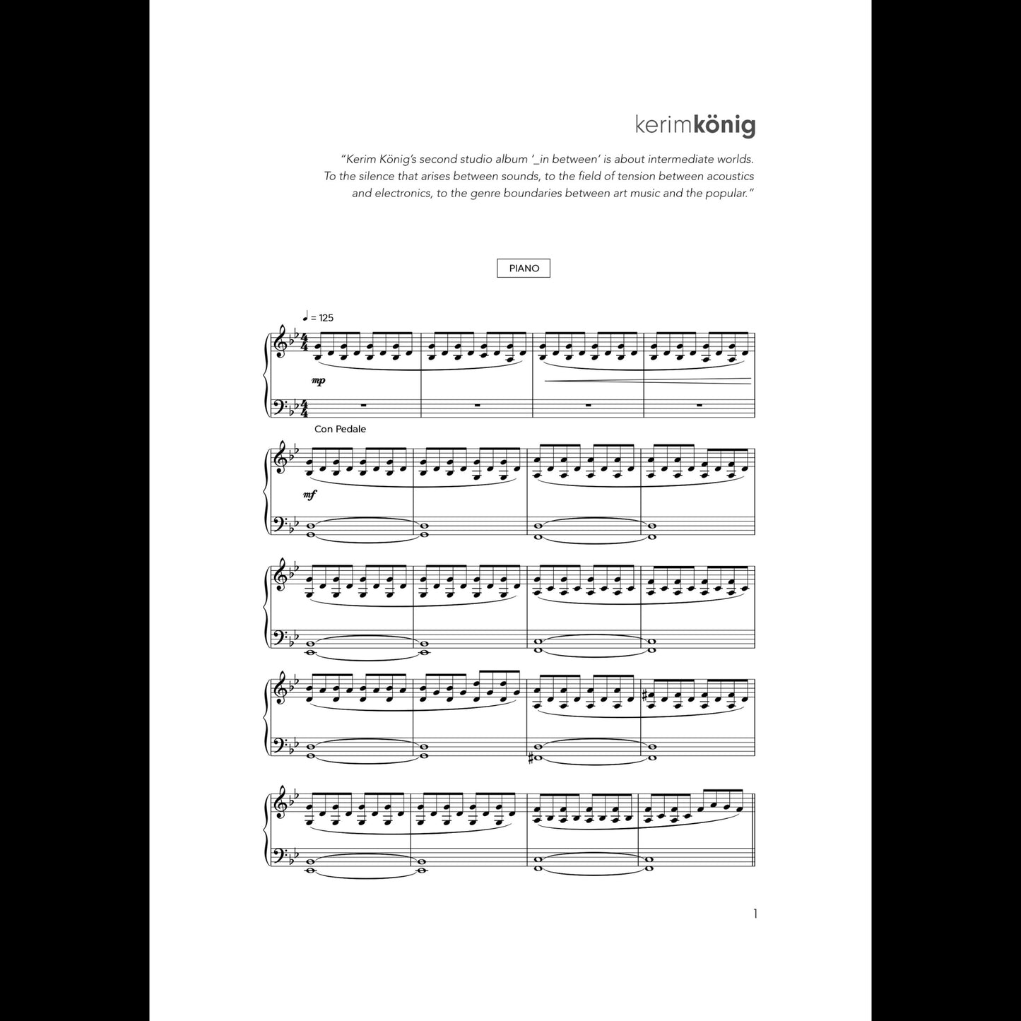 Kerim König - Reflections (Sheet Music)